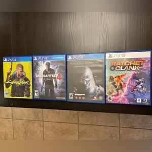 PS4/PS5 video games BUNDLE OR SEPARATE, state as such in offer.